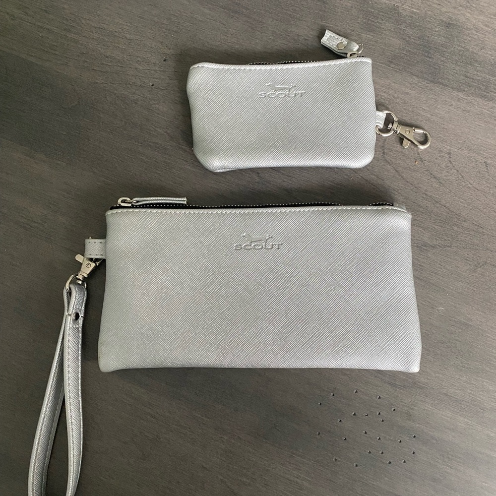Scout Silver Clutch and Wristlet Set